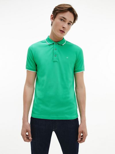 Calvin Klein Ruhák HU837778 | Calvin Klein Slim Organic Cotton Férfi Pólóing Zöld